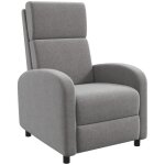 Homcom - fauteuil relax inclinable - polyester - 64x86x102cm - gris