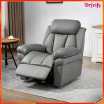 Fauteuil releveur �lectrique - akozon - 8551 - gris - dossier inclinable 150� - t�l�commande