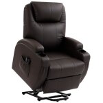 Fauteuil releveur �lectrique - homcom - repose - pied dossier inclinable port usb et porte - gobelets ...