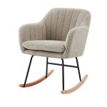 Fauteuil elsa  bouclette beige rocking chair