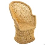 Fauteuil rond en bambou marron