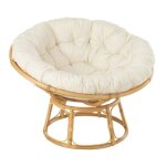 Fauteuil en rotin & coussin c�line 115cm naturel