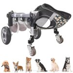 Fauteuil roulant r�glable � 4 roues avant et arri�re pour chiens de petite moyenne et grande taille pour ...