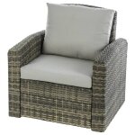 Fauteuil de salon de jardin polynsia naturae aluminium trait poxy en rsine tresse - hespride