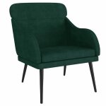 Les soldes fauteuil de salon scandinave (1 place) - cloud - chaise de d�tente - vert fonc� 63x76x80 cm ...