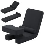 Fauteuil de sol pliante - relax4life - dossier r�glable en 5 positions - coussin cylindrique chaise de ...