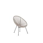 Fauteuil spaghetti en rotin gris clair pour int�rieur et ext�rieur acapulco ii