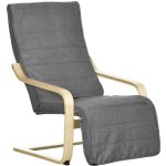 Homcom - fauteuil luxe - bois massif de bouleau - 94x66. 5x100cm - gris Homcom - fauteuil luxe - bois massif de bouleau - 94x66. 5x100cm - gris