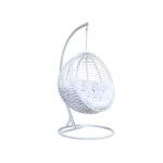 Fauteuil suspendu en r�sine tress�e - blanc - bontoc de mylia