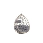 Fauteuil suspendu en rotin gris arsita - beliani - relaxation - salon