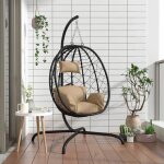 En solde fauteuil suspendu ?uf - burke - charge maximale : 150 kg - avec coussin en polyrotin et acier ...