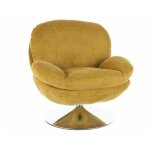 Fauteuil - deconation - brigitte - jaune - si�ge pivotant 360� - 1 place - design contemporain