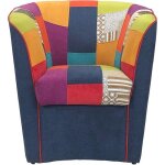 Fauteuil - valentina - patchwork - confortable - bois - chambre - design contemporain