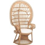 Fauteuil vintage rotin mahe