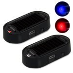 Faux feu de scurit led nergie solaire pour voiture fausse alarme factice avertissement sans fil antivol ...