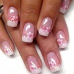 Faux ongles carrés courts avec motif floral rose chair brillant couverture complète ongles adhésifs paillettes ... Faux ongles carrés courts avec motif floral rose chair brillant couverture complète ongles adhésifs paillettes ...