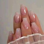 Faux ongles - non spécifié - 24 pièces - rose brillant dégradé blanc - acrylique - autocollants adhesif ... Faux ongles - non spécifié - 24 pièces - rose brillant dégradé blanc - acrylique - autocollants adhesif ...