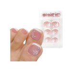 Faux ongles de pied - non spcifi - 24pcs - couleurs vives - designs uniques - facile  appliquer