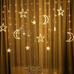 Guirlande de noël led Étoile lune - fbgood - rideaux lumineux - blanc - chambre - adulte Guirlande de noël led Étoile lune - fbgood - rideaux lumineux - blanc - chambre - adulte