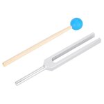 Fdit diapason 432hz alliage daluminium diapason marteau en bois ensemble doutils de thrapie de gurison ...