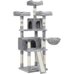 Feandrea arbre � chat xxl tour de jeux 168 cm gris clair