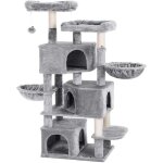 Feandrea grand arbre  chat avec 3 niches 164 cm de hauteur gris clair
