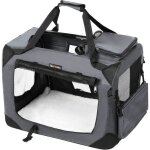Cage pour chien cage de transport pliable 60 x 42 x 42 cm gris Cage pour chien cage de transport pliable 60 x 42 x 42 cm gris