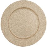 Feeric christmas - assiette de prsentation ronde paillete or colorama de nol d 33 x h 2 cm dor