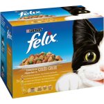 Felix emincs en gele - volaille - lgumes - sachets fracheur pour chat adulte - 12 x 100 g