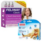 Feliway classic - pack de 3 recharges anti stress calmant - 3 x 48 ml + beaphar 6 pipettes - pour chat ...