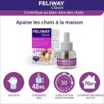 Feliway classic - pack de 3 recharges anti stress calmant - 3 x 48 ml - pour chat