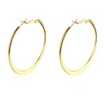 Femme des boucles doreilles cr�oles bijoux tendance boucles doreilles cr�oles or blanc 18 carats poli ...