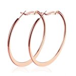 Femme boucles doreilles croles en or grands bijoux anneaux croles avec plaqu or rose our cadeau damiti ...