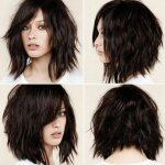 Perruque bobo brsilienne cheveux boucls courts pour femmes - noir