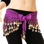 Femme jupe ceinture danse ventre hanche foulard accessoire costume pourpre orientale