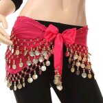 Femme jupe ceinture danse ventre hanche foulard accessoire costume rouge orientale Femme jupe ceinture danse ventre hanche foulard accessoire costume rouge orientale