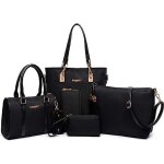 Femmes mode 6pcs bag set pu cuir sac ports main + fourre - tout + sac  bandoulire + portefeuille + ...