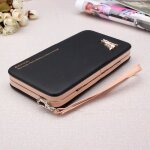 Femme portefeuille pu cuir mode luxe noir