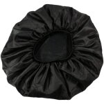 Bonnet de nuit satin - extra large - double couche - lastique - noir