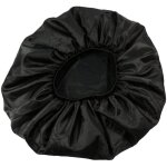 Bonnet de sommeil en satin pour femmes - double couche - �lastique souple - soin du corps noir