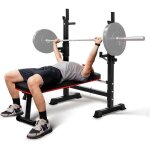 Femor bancs musculation pliablerepose barre musculation avec support de barres rglable charge 200kg ...
