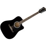 Fender fa - 125ce dreadnought wn black guitare folk electro