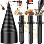 Fendeur de bois conique 42mm fendeuse de buches bois fendre pour la coupe du bois avec 3 poign�es de ...
