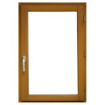 Fentre 1 vantail - 105x80 - tirant droite - marron
