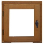 Fentre 1 vantail tirant gauche - h45 x l40 cm - bois exotique