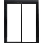 Fenetre coulissante aluminium h105 x l100 cm gris gris anthr 2 vantaux