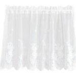 Rideaux en dentelle pour fenêtre - voilage cuisine blanc 130x41cm Rideaux en dentelle pour fenêtre - voilage cuisine blanc 130x41cm