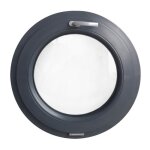 Fenêtre ronde à soufflet 700 mm pvc anthracite lisse 7016 Fenêtre ronde à soufflet 700 mm pvc anthracite lisse 7016