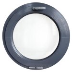 Fentre ronde  soufflet 900 mm pvc anthracite structur