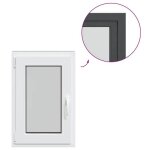 Fen�tre de sous - sol oscillo - battante - gko - 50x75 cm - anthracite - pvc et verre - triple vitrage ...